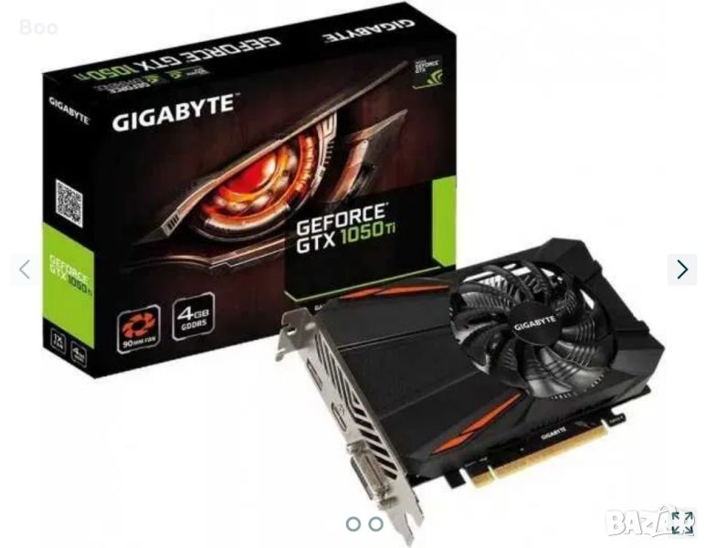 Видео карта GIGABYTE GeForce GTX 1050 Ti D5 4GB GDDR5 128bit, снимка 1