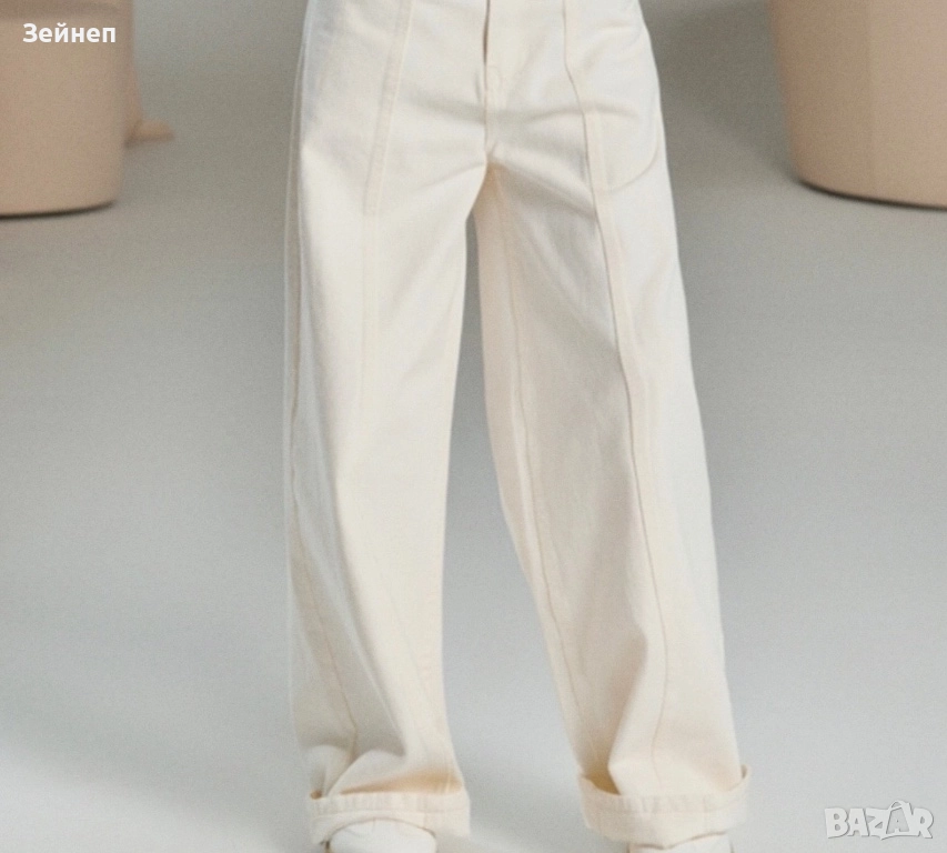 Дамски бели дънки, снимка 1