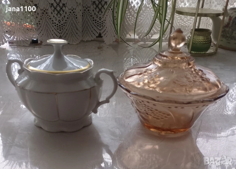 Две прелестни захарници,бонбониери, снимка 1