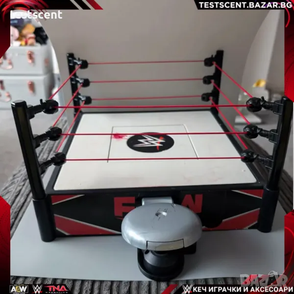 Ринг за играчки WWE Raw Spring Loaded Mat Action Ring + Sounds, снимка 1