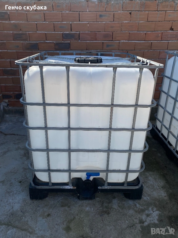 Бидон 1000л IBC контейнер, снимка 1