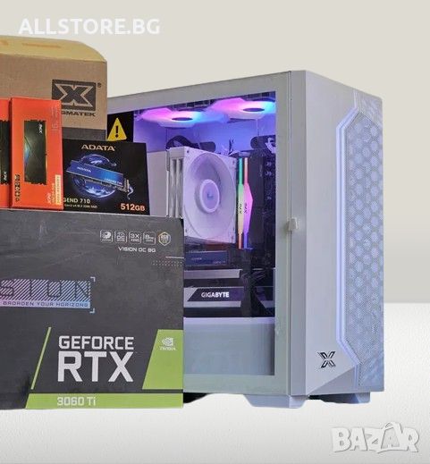 Компютър - НОВ!/Ryzen 5 7500F/RTX 3060Ti/RAM 16GB DDR5/SSD 512GB/ИЗПЛАЩАНЕ!, снимка 1