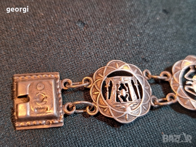 египетска сребърна гривна уникат , снимка 5 - Гривни - 52047751