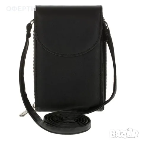 Калъф за мобилен телефон Cross Body черен мат 11x4x18 см арт No233930, снимка 1 - Друга електроника - 47018696