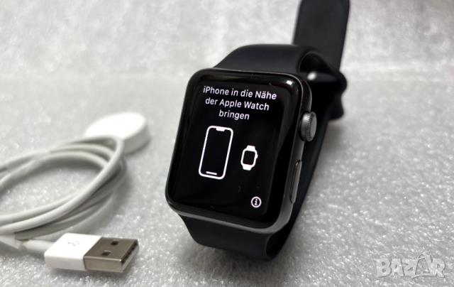 Смарт Часовник Apple Watch 3 series 42 mm Space Grey Aluminium Case with Black, снимка 4 - Смарт часовници - 52629920