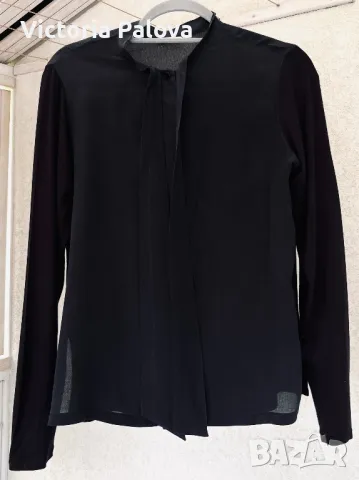 Лукс блуза/риза оригинал MARELLA с коприна креп Италия, снимка 7 - Ризи - 49915318