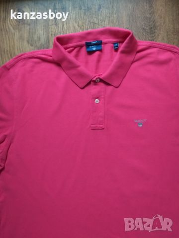 GANT Men's Polo - страхотна мъжка тениска 2ХЛ, снимка 6 - Тениски - 45456446