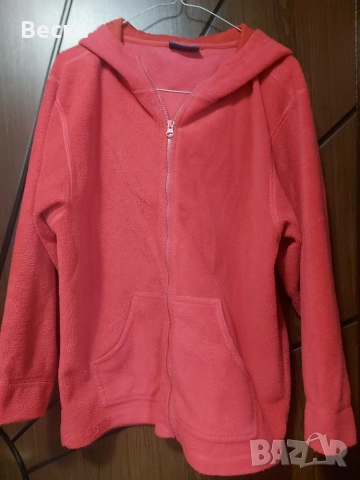 Дамски суичър – розов, с качулка, размер XL