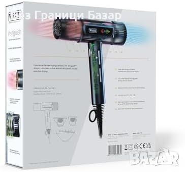 Нов Професионален Сешоар Wahl Vanquish с LED Дисплей и 3 приставки, снимка 9 - Сешоари - 46751843