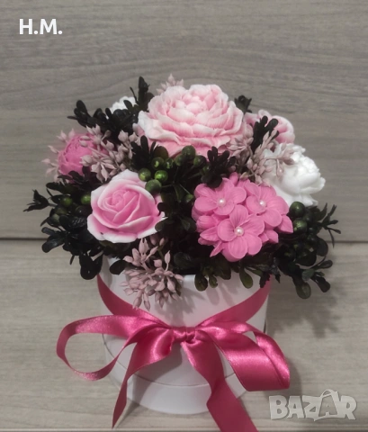 Сапунени букети , снимка 2 - Изкуствени цветя - 53077512