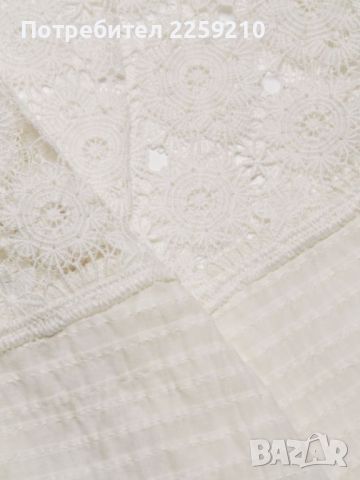 Дантелена миди рокля без ръкави Nanette Lepore в бяло Us2/EU 34, снимка 2 - Рокли - 45263356