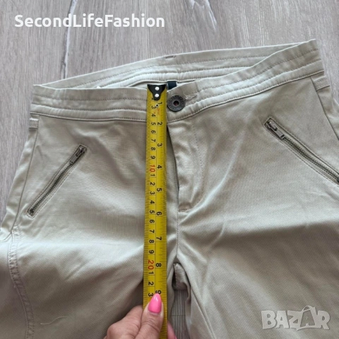 Дамски панталон Stile Benetton с цип до глезена размер W28 М памук/еластан, снимка 5 - Панталони - 53109630