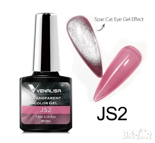  Venalisa Transparent Color Gel / полупрозрачен гел лак , снимка 8 - Продукти за маникюр - 29457344