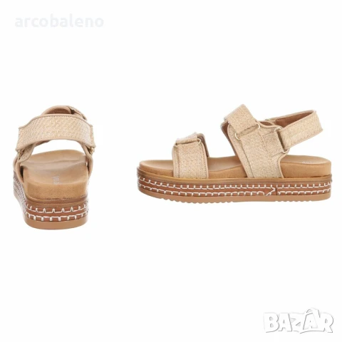 Дамски сандали на танкетка, 3цвята , снимка 16 - Сандали - 50921393