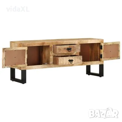 vidaXL ТВ шкаф, 110x30x45 см, грубо мангово дърво（SKU:328276）, снимка 3 - Шкафове - 48806603