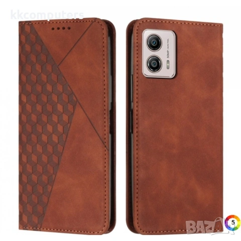 Motorola Moto G73 5G Diamond Pattern Wallet Калъф и Протектор, снимка 5 - Калъфи, кейсове - 53151239