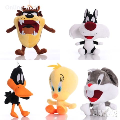 Плюшена играчка Looney Tunes, Бъгс Бъни, Туити, Тазманийски дявол и др, снимка 3 - Плюшени играчки - 46727969