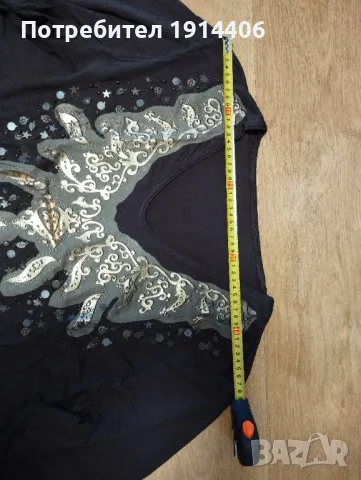 Елегантна бутикова  дамска блуза голям размер, снимка 10 - Тениски - 50044403