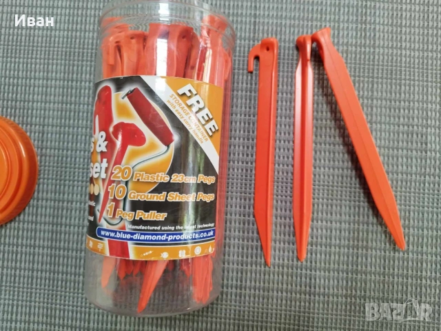 Колчета за палатки, форселти на каравани и кемпери, шатри и др.