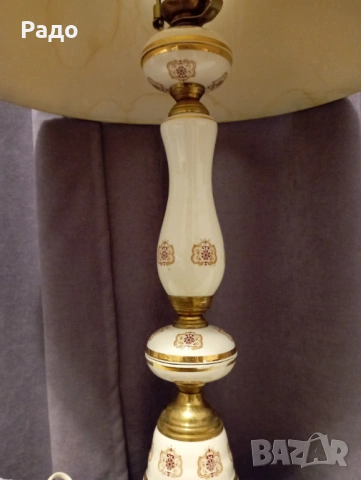 Комплект от две много големи старинни порцеланови лампи - лампа, снимка 4 - Антикварни и старинни предмети - 45111366