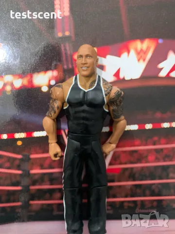 Екшън фигура WWE The Rock Скалата The Final Boss Basic mattel People's Champ figure играчка, снимка 8 - Фигурки - 48447768