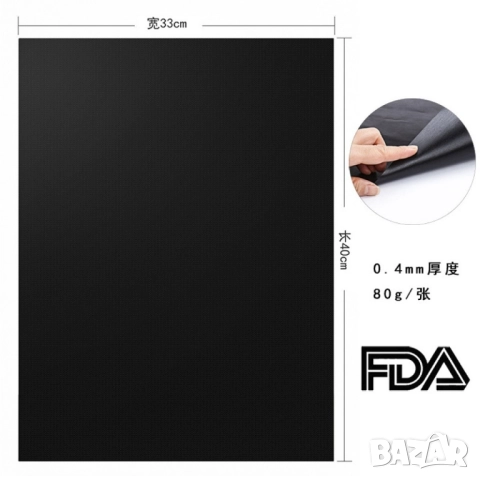 Незалепващи тефлонови подложки за барбекю