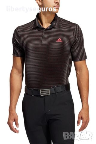 ADIDAS GOLF MEN'S ULTIMATE 365 SPACE DYE STRIPE POLO SHIRT, снимка 2 - Спортни дрехи, екипи - 45767683