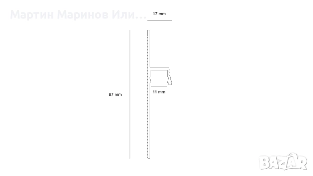 Профил за скрито LED Осветление, снимка 5 - Лед осветление - 52821858