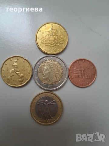 редки монети италия 2002, снимка 3 - Нумизматика и бонистика - 53694847