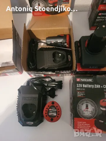 Батерии и зарядни устройства Parkside 12 и 20 волта Xteam , снимка 2 - Винтоверти - 49334662