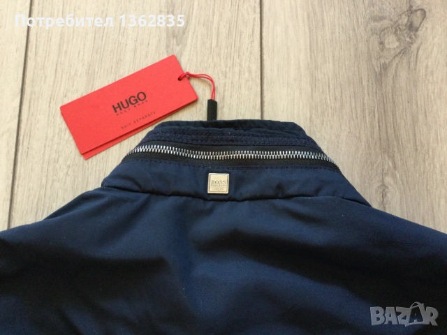 НОВО оригинално синьо пролетно - есенно яке HUGO BOSS размер 50 / L, снимка 7 - Якета - 53706207