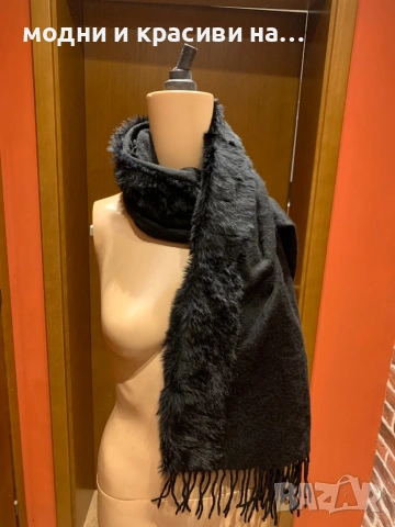 Голям кашмирен шал  с естествен косъм, снимка 7 - Шалове - 53168503