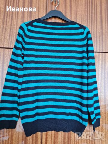 Тънък пуловер в райе, снимка 7 - Блузи с дълъг ръкав и пуловери - 45994620