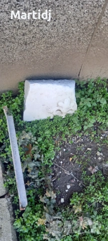 Mramorno parche ot stara plocha s floralen element, снимка 6 - Антикварни и старинни предмети - 53618583