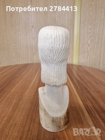 Статуетка от кост 20 см. 888 гр., снимка 4 - Статуетки - 52315827