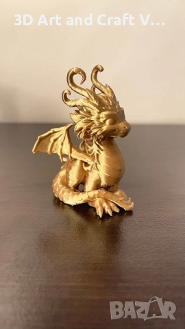 Декоративна фигура Златно драконче, снимка 2 - Други - 51550714