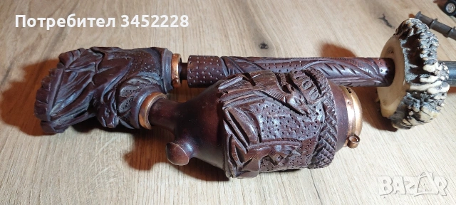 Лула дърворезба и кост за ценители , снимка 7 - Антикварни и старинни предмети - 54019383