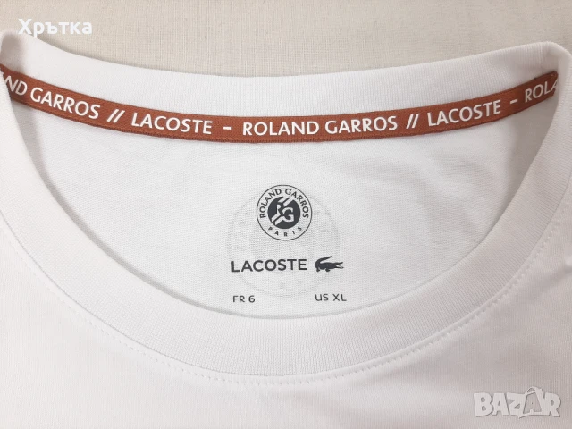 Lacoste Roland Garros - Оригинална мъжка тениска размер XL, снимка 8 - Тениски - 50689630