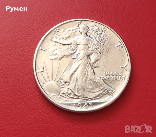 Half Dollar USA-1943 г.Сребро!, снимка 3 - Нумизматика и бонистика - 40548327