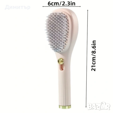 Телескопична четка за коса със самопочистваща функция , снимка 5 - Продукти за коса - 53678614