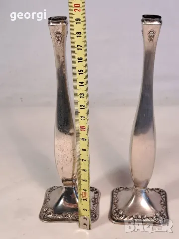 две немски сребърни вазички, снимка 12 - Вази - 49923303