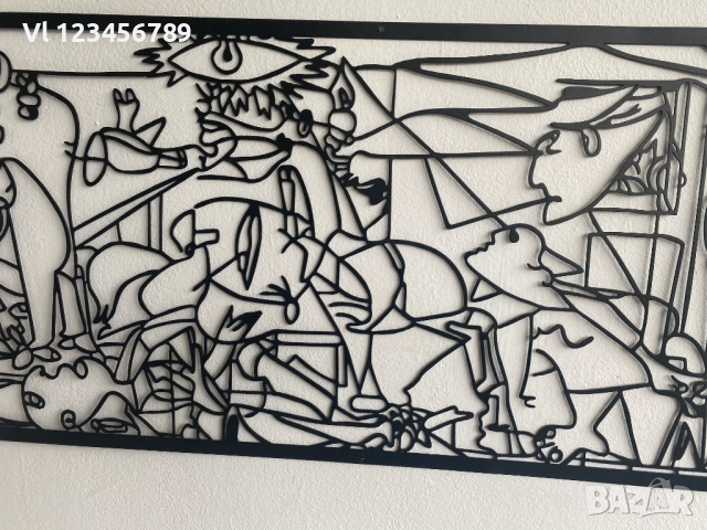 "Герника" на Пикасо - метално стенно пано, снимка 3 - Други - 52019143