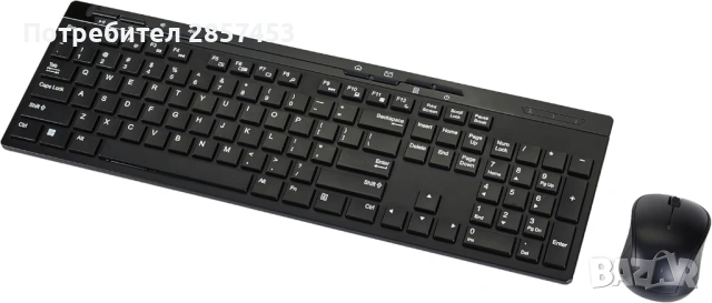 Amazon Basics безжичен комплект клавиатура + мишка (Full-Size), QWERTY, снимка 3 - Клавиатури и мишки - 53655016