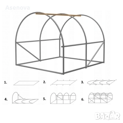 Компактна оранжерия – лесен монтаж и стабилна рамка, снимка 3 - Оранжерии - 53596386