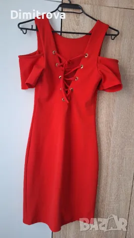 Официална червена рокля , снимка 3 - Рокли - 50094896