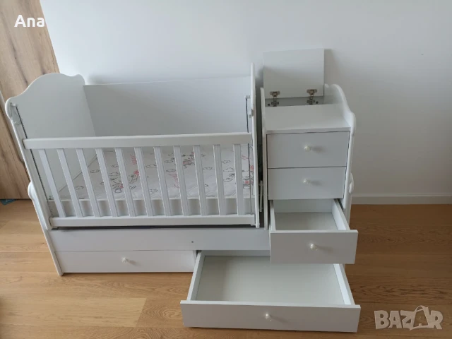 Трансформиращо се бебешко легло Arbor Baby & Junior бяло, снимка 1