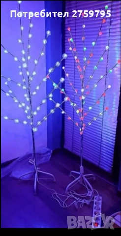 НОВО.Светещо бяло/синьо дърво , снимка 2 - Декорация за дома - 52660393