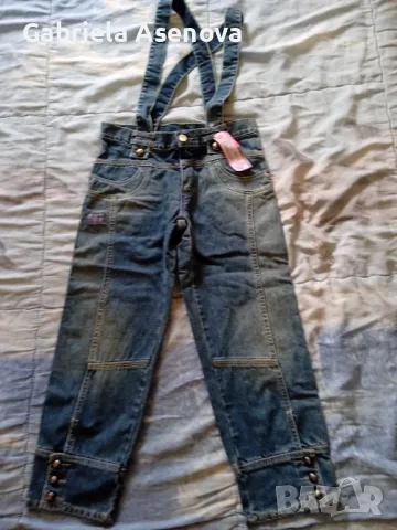 Ново дънково кащеризонче с подарък, снимка 3 - Детски панталони и дънки - 50218846