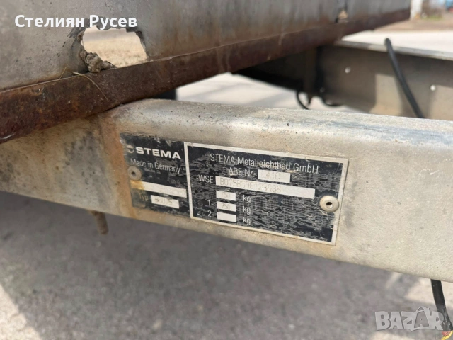  STEMA стема Ремарке 210/115 см цена 620 евро само с малък талон , няма голям , няма прехвърляне -на, снимка 4 - Ремаркета - 54045939