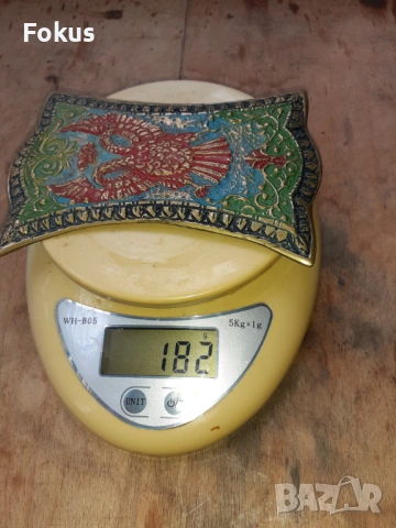 Стара отливка масивен бронз с емайл двуглав орел, снимка 7 - Антикварни и старинни предмети - 54238817